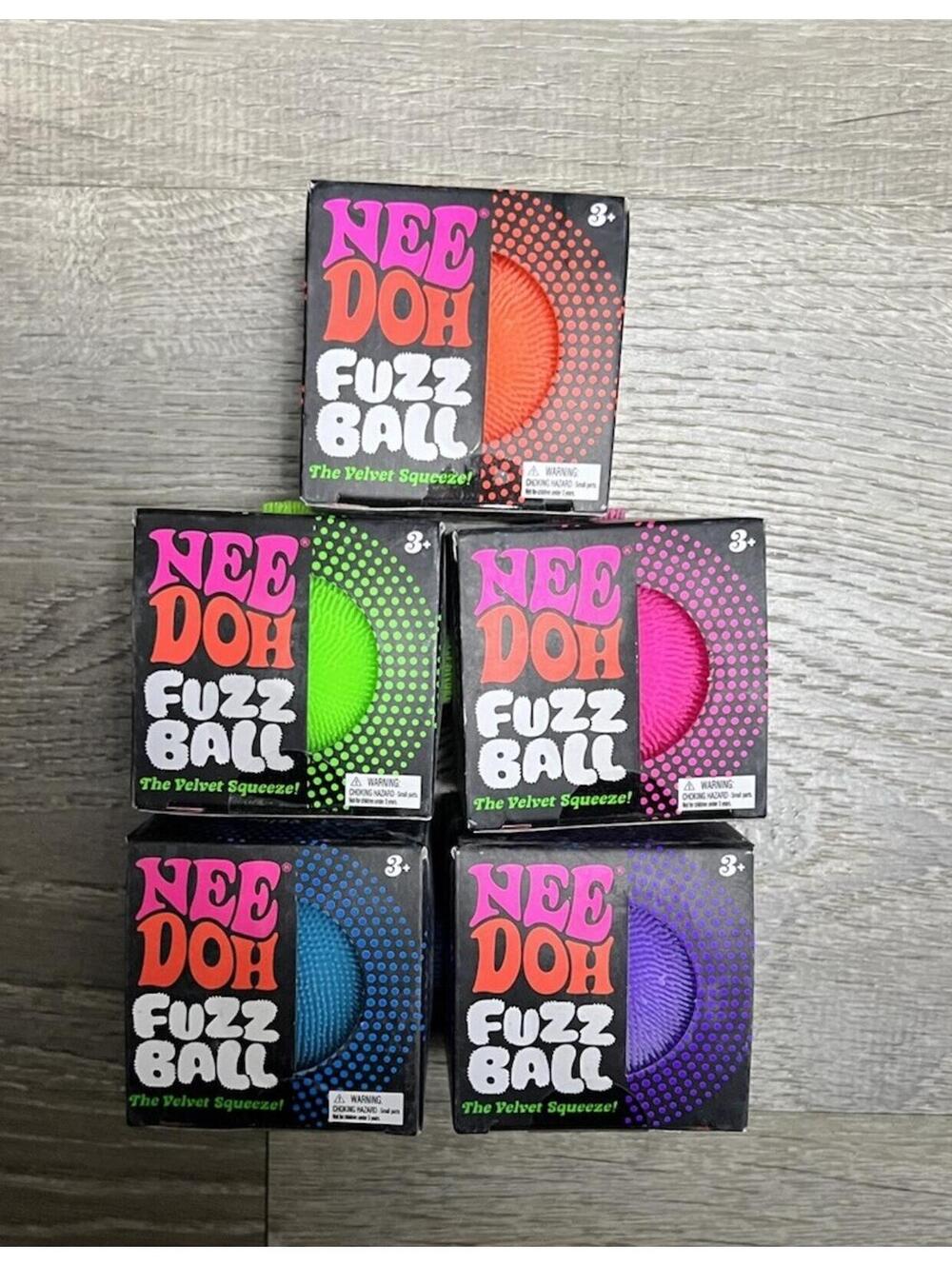 NeeDoh Fuzz Ball The Velvet Squeeze Toy Fuzzball Authentic ONE RANDOM COLOR